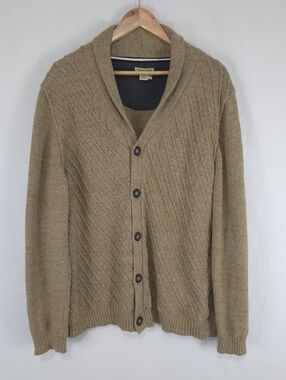 Carbon 2 Cobalt Men's Shawl Collar Cardigan Sweater